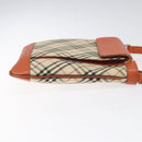 BURBERRY Nova Check Shoulder Bag Canvas Beige Auth 115678-3