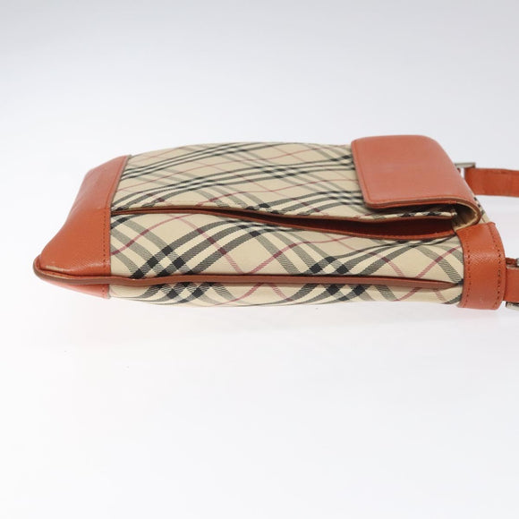 BURBERRY Nova Check Shoulder Bag Canvas Beige Auth 115678