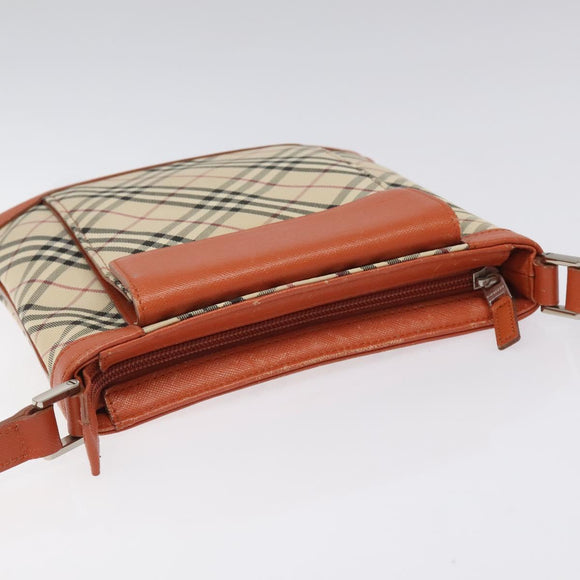 BURBERRY Nova Check Shoulder Bag Canvas Beige Auth 115678