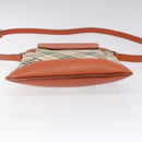 BURBERRY Nova Check Shoulder Bag Canvas Beige Auth 115678-5