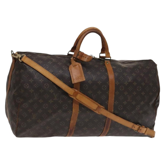 LOUIS VUITTON Monogram Keepall Bandouliere 60 Boston Bag M41412 LV Auth 115682