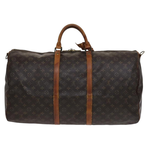 LOUIS VUITTON Monogram Keepall Bandouliere 60 Boston Bag M41412 LV Auth 115682