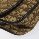 Christian Dior Trotter Canvas Shoulder Bag Brown Auth 115708-15