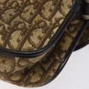 Christian Dior Trotter Canvas Shoulder Bag Brown Auth 115708-16