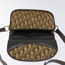 Christian Dior Trotter Canvas Shoulder Bag Brown Auth 115708-10