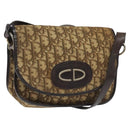 Christian Dior Trotter Canvas Shoulder Bag Brown Auth 115708-1