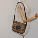 Christian Dior Trotter Canvas Shoulder Bag Brown Auth 115708-22