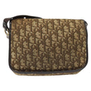 Christian Dior Trotter Canvas Shoulder Bag Brown Auth 115708-2