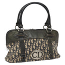 Christian Dior Trotter Canvas Hand Bag Navy Auth 115712-1