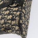 Christian Dior Trotter Canvas Hand Bag Navy Auth 115712-15