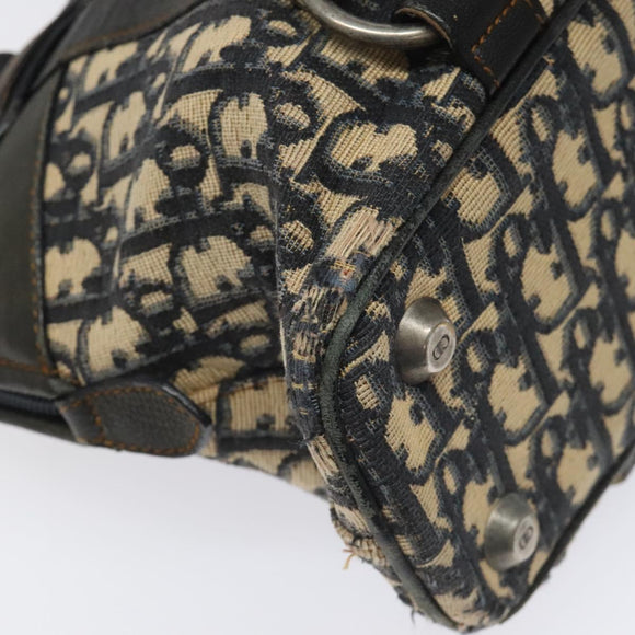 Christian Dior Trotter Canvas Hand Bag Navy Auth 115712