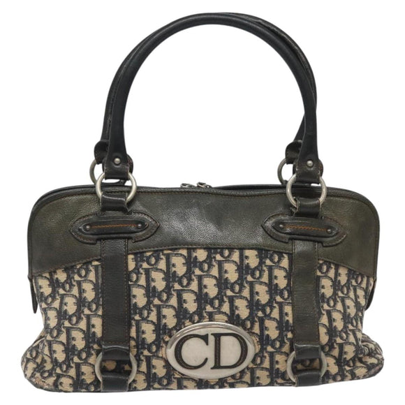 Christian Dior Trotter Canvas Hand Bag Navy Auth 115712