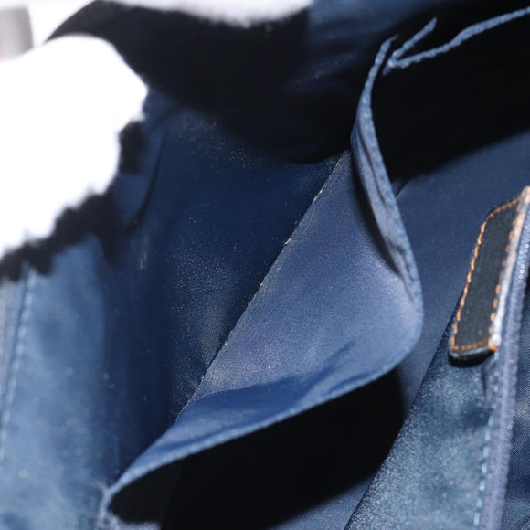 Christian Dior Trotter Canvas Hand Bag Navy Auth 115712