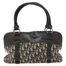 Christian Dior Trotter Canvas Hand Bag Navy Auth 115712-2