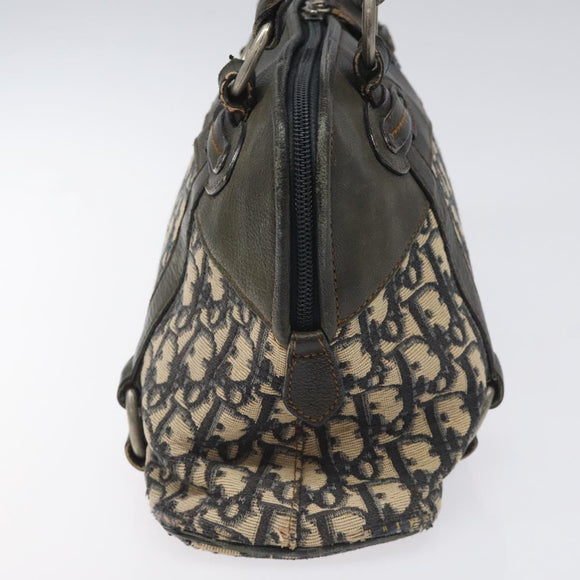 Christian Dior Trotter Canvas Hand Bag Navy Auth 115712