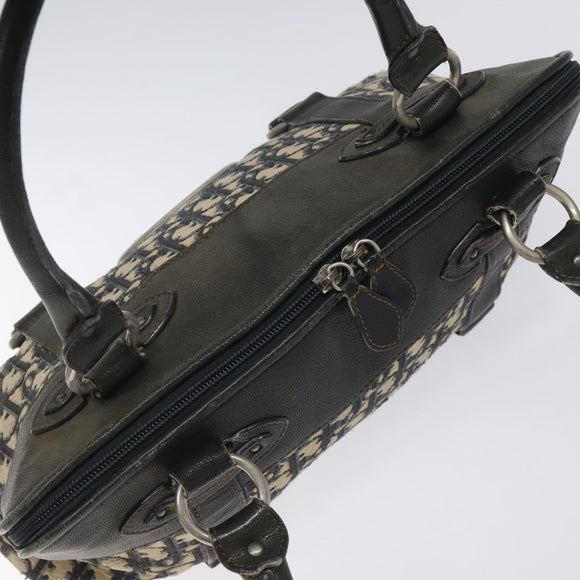 Christian Dior Trotter Canvas Hand Bag Navy Auth 115712