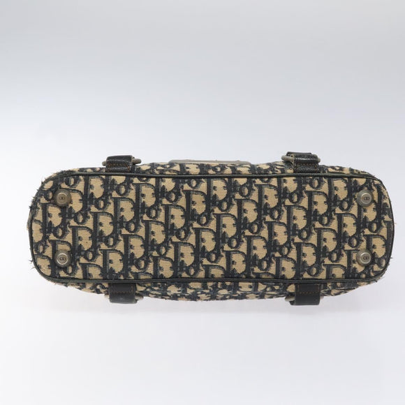 Christian Dior Trotter Canvas Hand Bag Navy Auth 115712