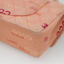 CHANEL Matelasse COCO Icon Chain Shoulder Bag Canvas Pink CC Auth 115714-15