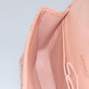 CHANEL Matelasse COCO Icon Chain Shoulder Bag Canvas Pink CC Auth 115714-20