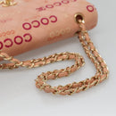 CHANEL Matelasse COCO Icon Chain Shoulder Bag Canvas Pink CC Auth 115714-7