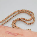 CHANEL Matelasse COCO Icon Chain Shoulder Bag Canvas Pink CC Auth 115714-8