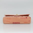 CHANEL Matelasse COCO Icon Chain Shoulder Bag Canvas Pink CC Auth 115714-5