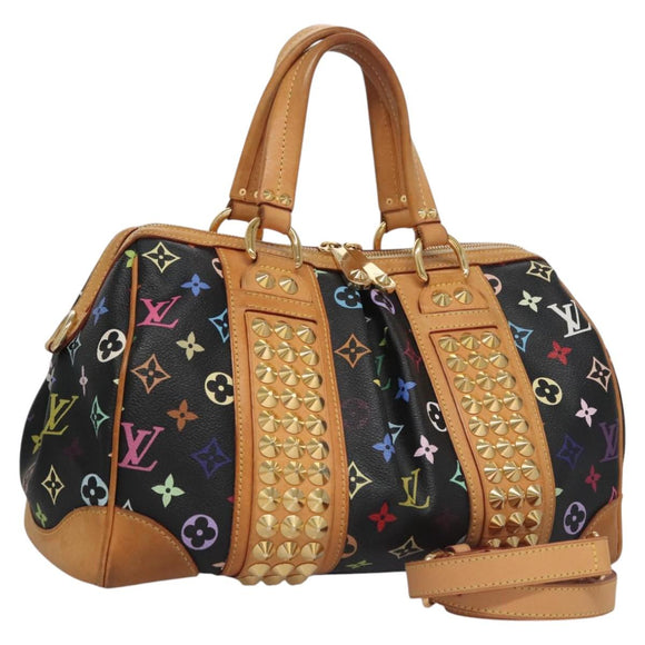 LOUIS VUITTON Monogram Multicolor Courtney MM Bag 2way Black M45642 Auth 115719V
