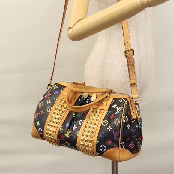 LOUIS VUITTON Monogram Multicolor Courtney MM Bag 2way Black M45642 Auth 115719V