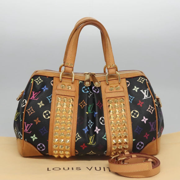 LOUIS VUITTON Monogram Multicolor Courtney MM Bag 2way Black M45642 Auth 115719V