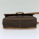 CELINE Macadam Canvas Shoulder Bag PVC Leather Brown Auth 115727-5