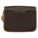 CELINE Macadam Canvas Shoulder Bag PVC Leather Brown Auth 115727-2