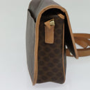 CELINE Macadam Canvas Shoulder Bag PVC Leather Brown Auth 115727-3