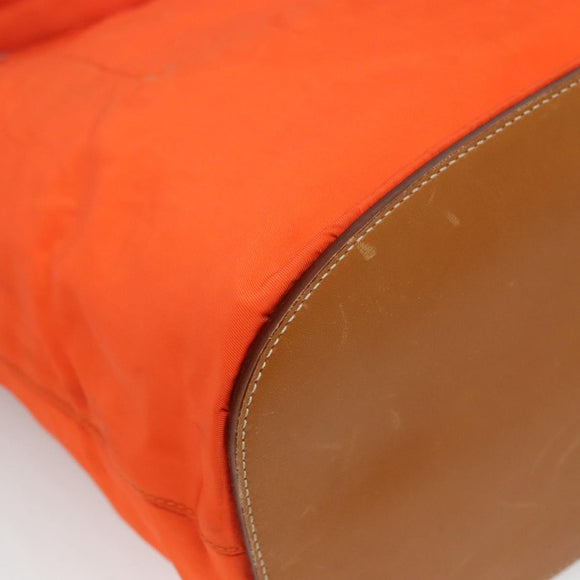 PRADA Shoulder Bag Nylon Orange Auth 115729