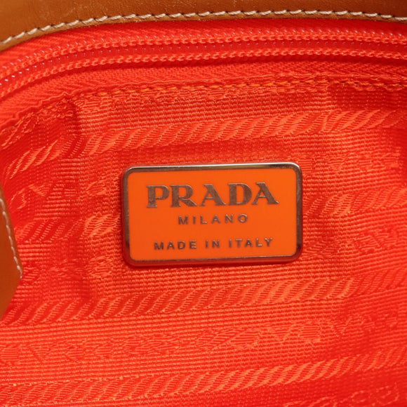 PRADA Shoulder Bag Nylon Orange Auth 115729