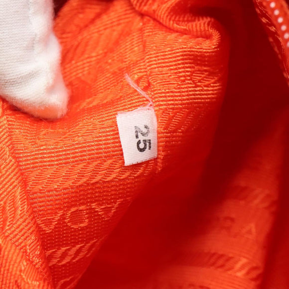PRADA Shoulder Bag Nylon Orange Auth 115729