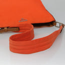 PRADA Shoulder Bag Nylon Orange Auth 115729-7