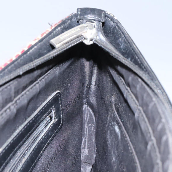 BURBERRY Nova Check Shoulder Bag Canvas Beige Auth 115735