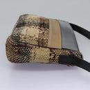 BURBERRY Nova Check Shoulder Bag Canvas Beige Auth 115735-5
