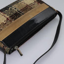 BURBERRY Nova Check Shoulder Bag Canvas Beige Auth 115735-6