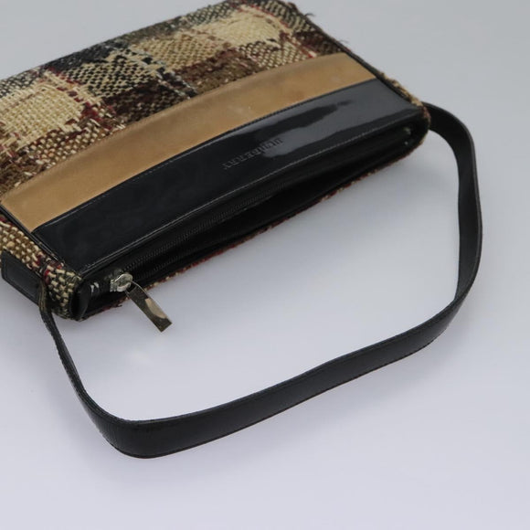 BURBERRY Nova Check Shoulder Bag Canvas Beige Auth 115735