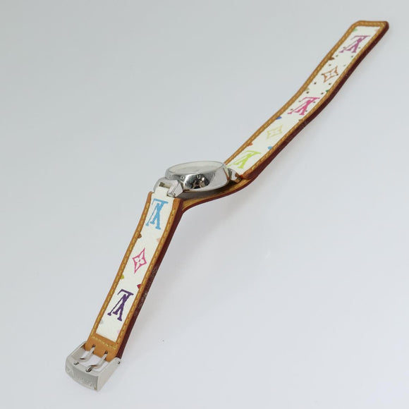 LOUIS VUITTON Monogram Multicolor Watches 109/500 White LV Auth 115748A