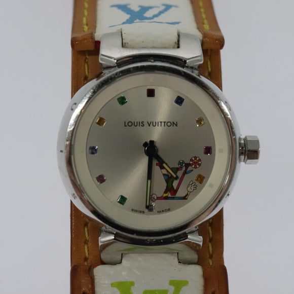 LOUIS VUITTON Monogram Multicolor Watches 109/500 White LV Auth 115748A