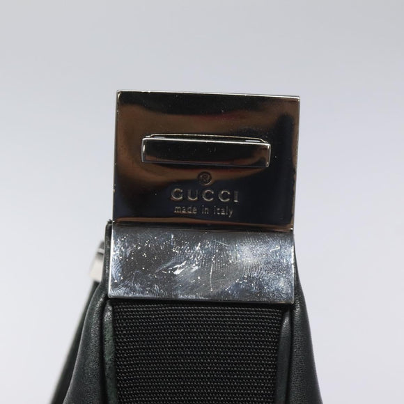 GUCCI Shoulder Bag Leather Black Silver 001 3315 Auth 115752