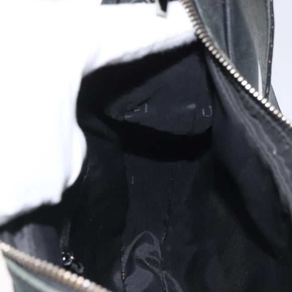 GUCCI Shoulder Bag Leather Black Silver 001 3315 Auth 115752