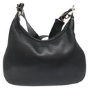 GUCCI Shoulder Bag Leather Black Silver 001 3315 Auth 115752-13