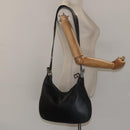 GUCCI Shoulder Bag Leather Black Silver 001 3315 Auth 115752-23