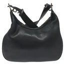 GUCCI Shoulder Bag Leather Black Silver 001 3315 Auth 115752-2