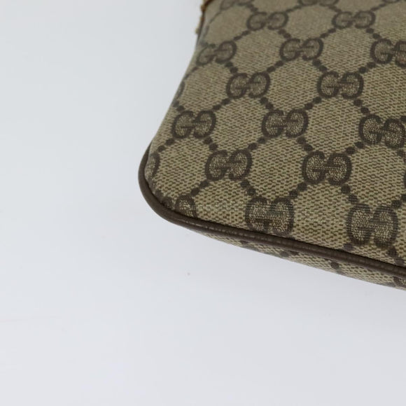 GUCCI GG Supreme Web Sherry Line Shoulder Bag PVC Beige 904 02 047 Auth 115823