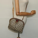 GUCCI GG Supreme Web Sherry Line Shoulder Bag PVC Beige 904 02 047 Auth 115823-22
