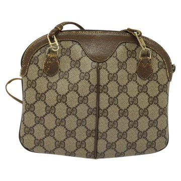 GUCCI GG Supreme Web Sherry Line Shoulder Bag PVC Beige 904 02 047 Auth 115823 - 0